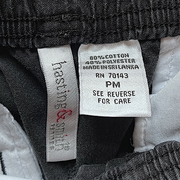 VTG 90s Black Wide Legged Versatile Pants with Embroidered Seams: Size MP - Picture 5 of 5